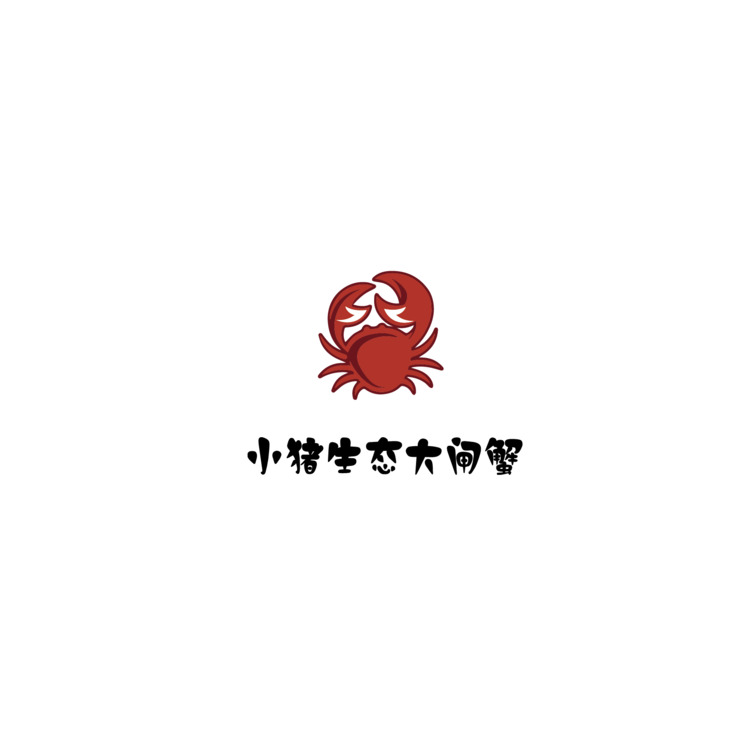 小猪生态大闸蟹logo