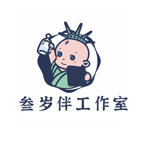 叁岁伴logo设计