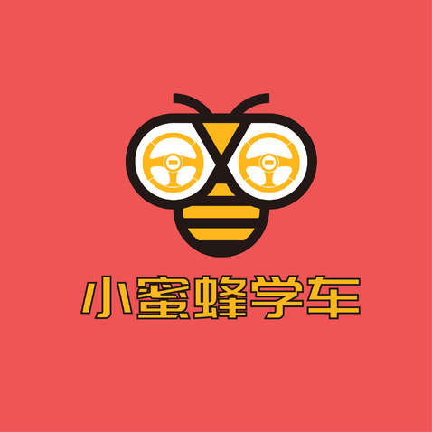 小蜜蜂学车logo设计