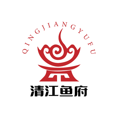 清江鱼府logo设计