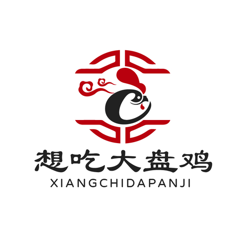 想吃大盘鸡logo设计