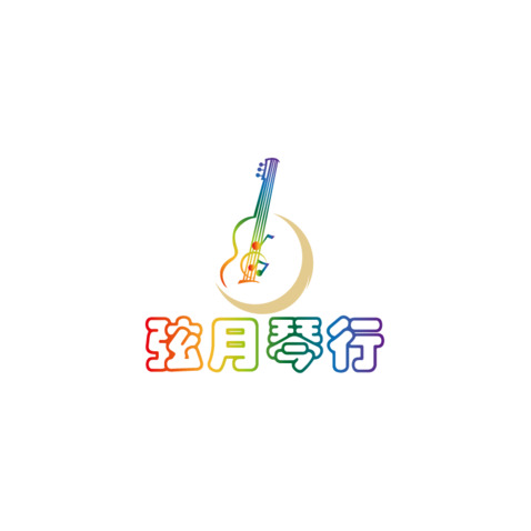 弦月琴行logo设计