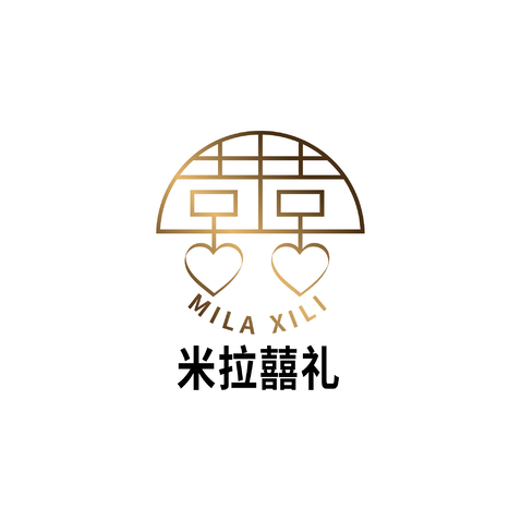 米拉囍礼logo设计