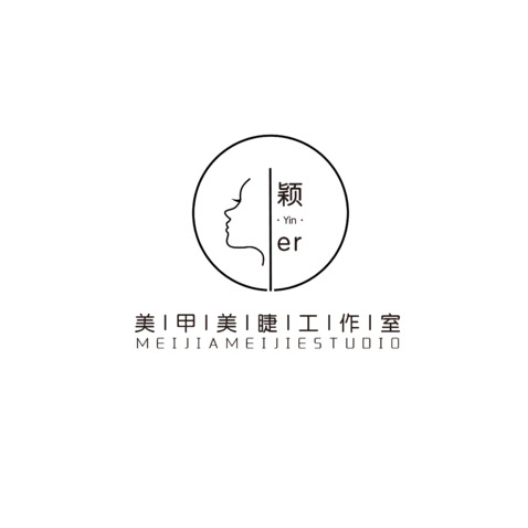 颖er美甲美睫工作室logo设计