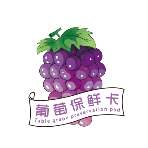 精品葡萄保鲜卡卡片定稿转曲logo设计