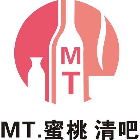 MT密桃清吧logo设计