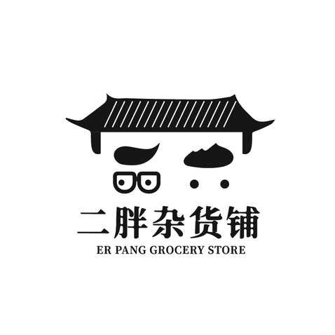 二胖杂货铺logo设计