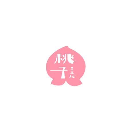 桃子手工坊logo设计