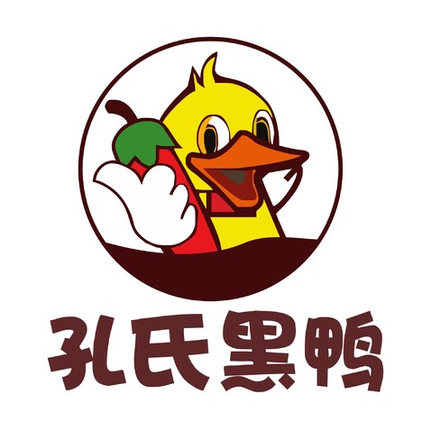 孔氏黑鸭logo设计