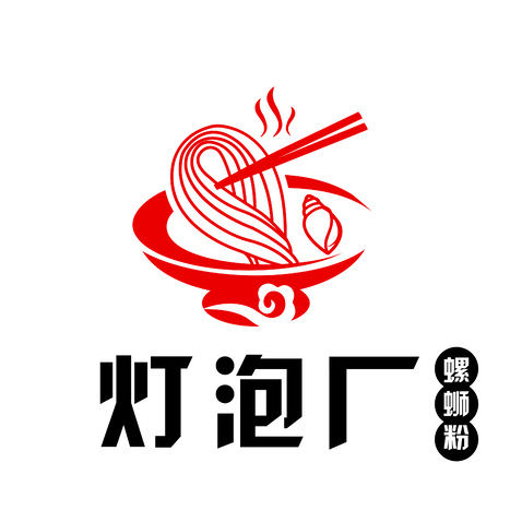 灯泡厂螺蛳粉logo设计