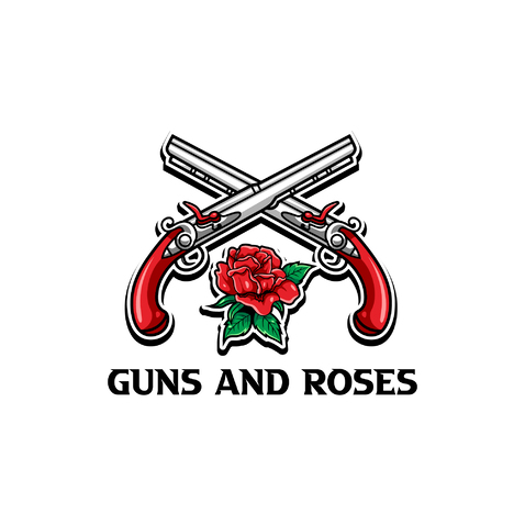 guns and roseslogo设计