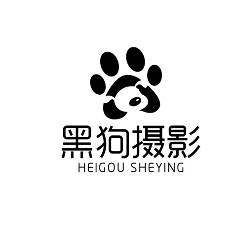 黑狗摄影logo设计