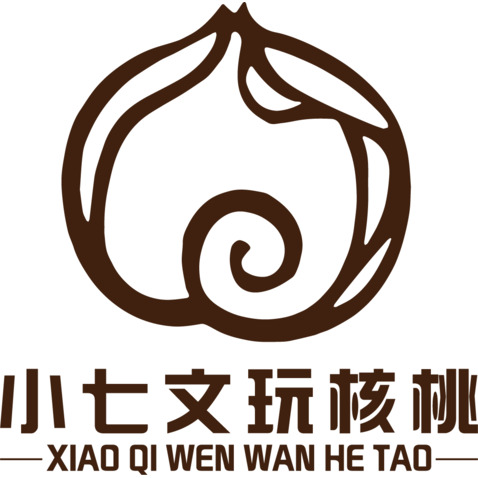 小七文玩核桃logo设计