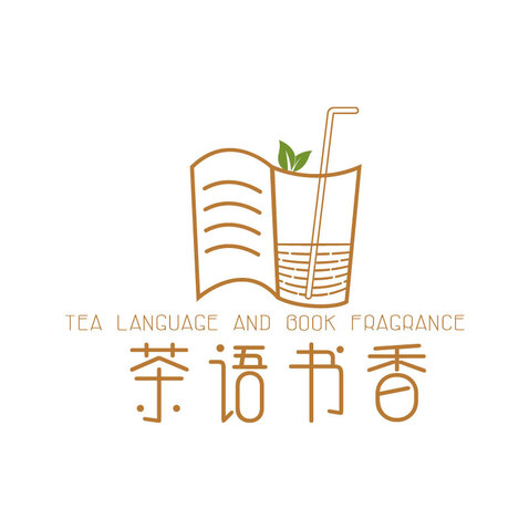 茶语书香logo设计