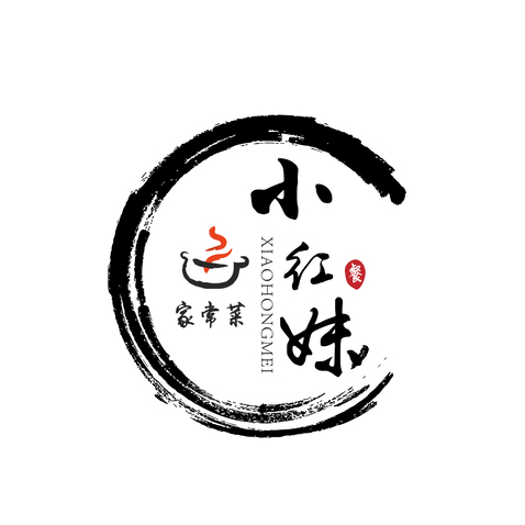 小红妹家常菜logo设计