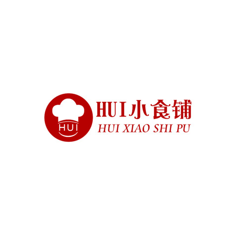 HUI小食铺logo设计