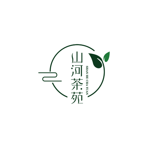 山河茶苑logo设计