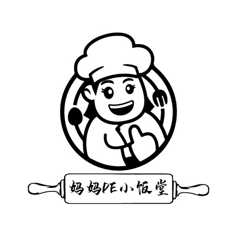 妈妈DE小饭堂logo设计