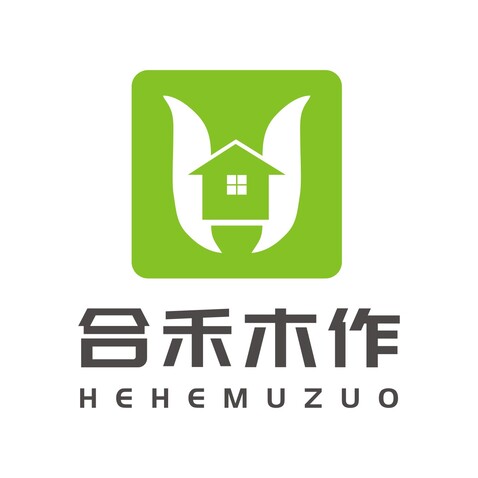 合禾木作logo设计