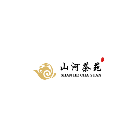 山河茶苑logo设计