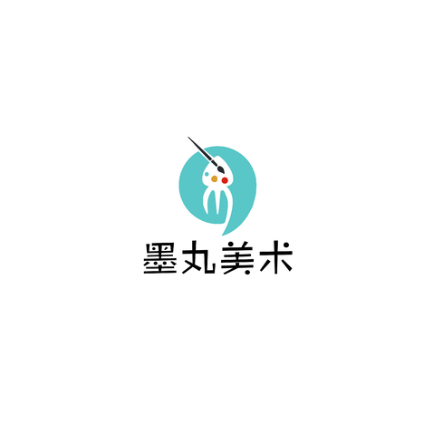 墨丸美术logo设计