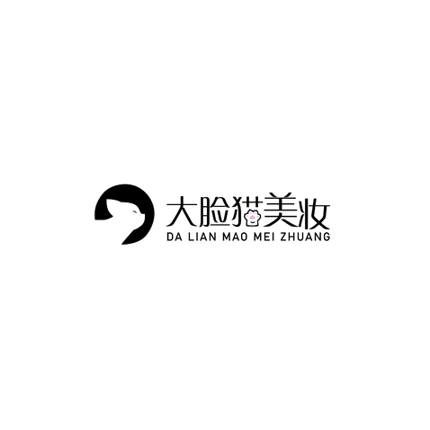 大脸猫美妆logo设计