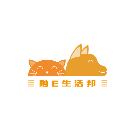 卡通狗图标logo设计