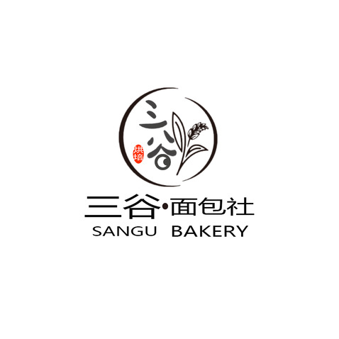 三谷面包社logo设计