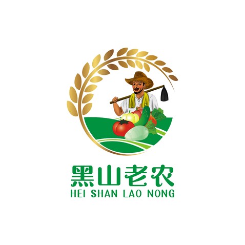 黑山老农logo设计