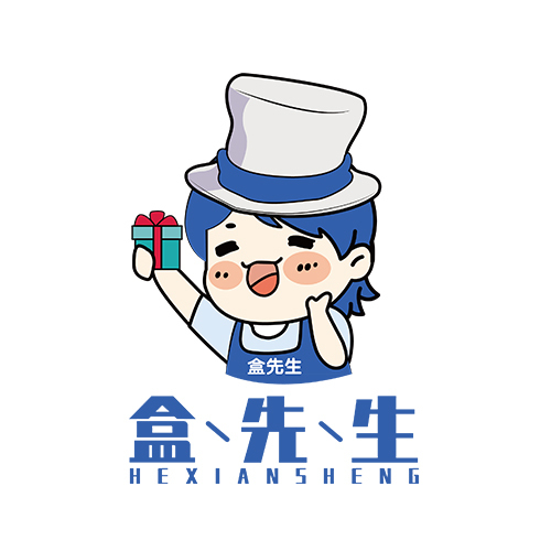 盒先生logo设计-卡通 男孩 盲盒 logo-狂人设计