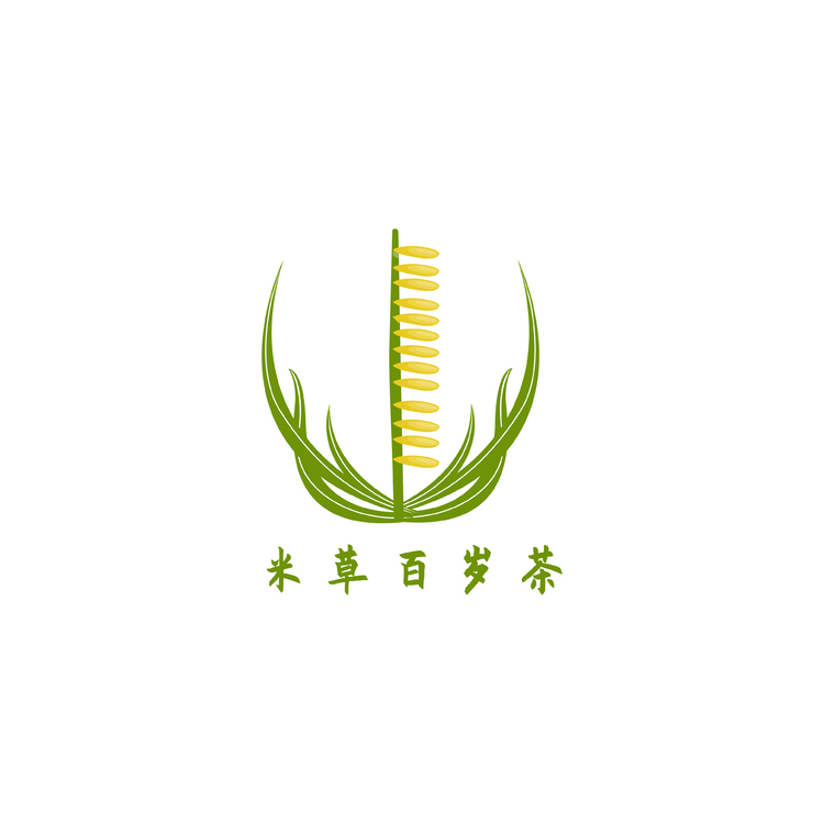 米草百岁茶logo