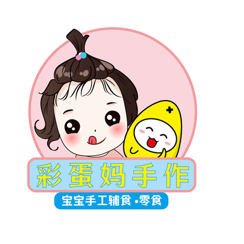 彩蛋媽手作logo設計