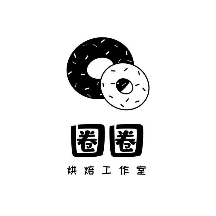 圈圈烘焙工作室logo