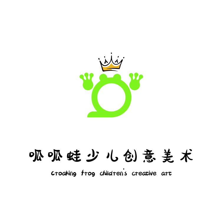 呱呱蛙少儿创意美术_画板 1logo