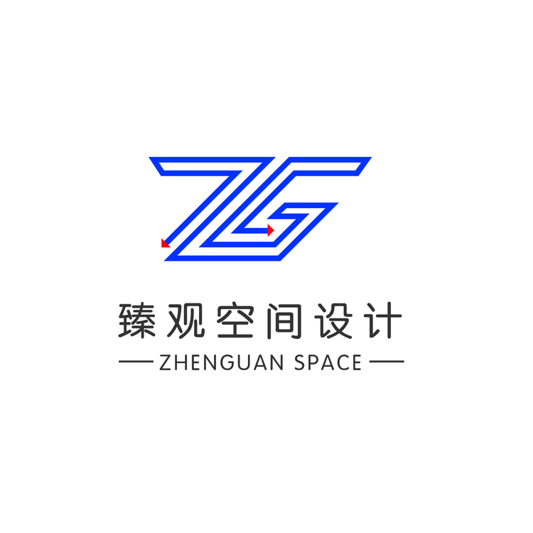 臻观空间设计logo