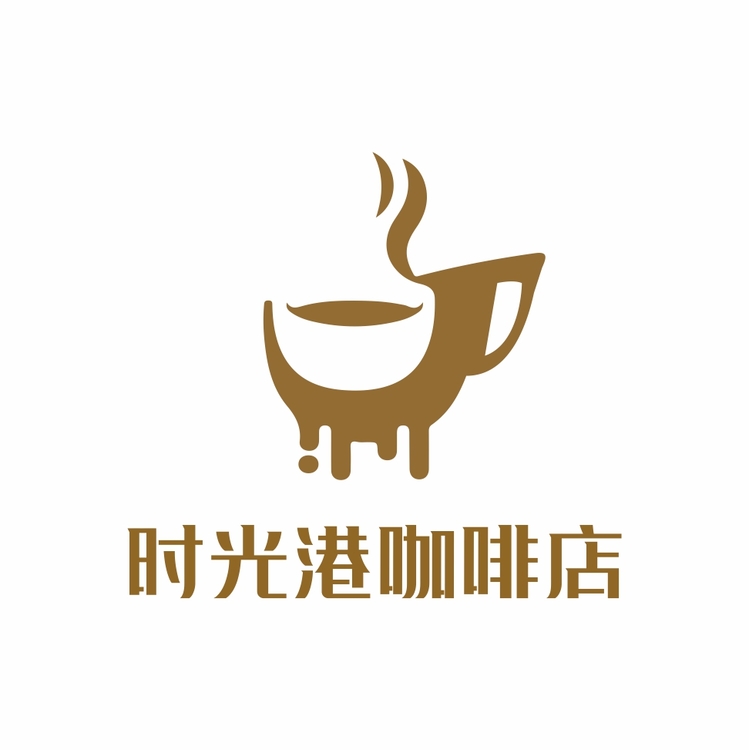 时光港咖啡logo