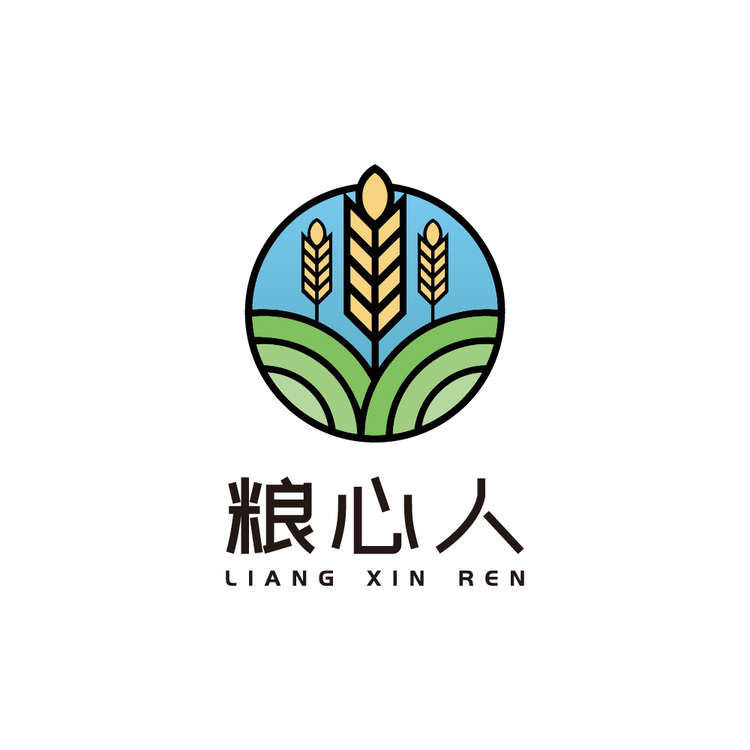 粮心人logo