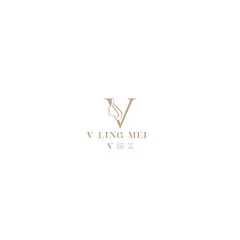 V龄美logo设计