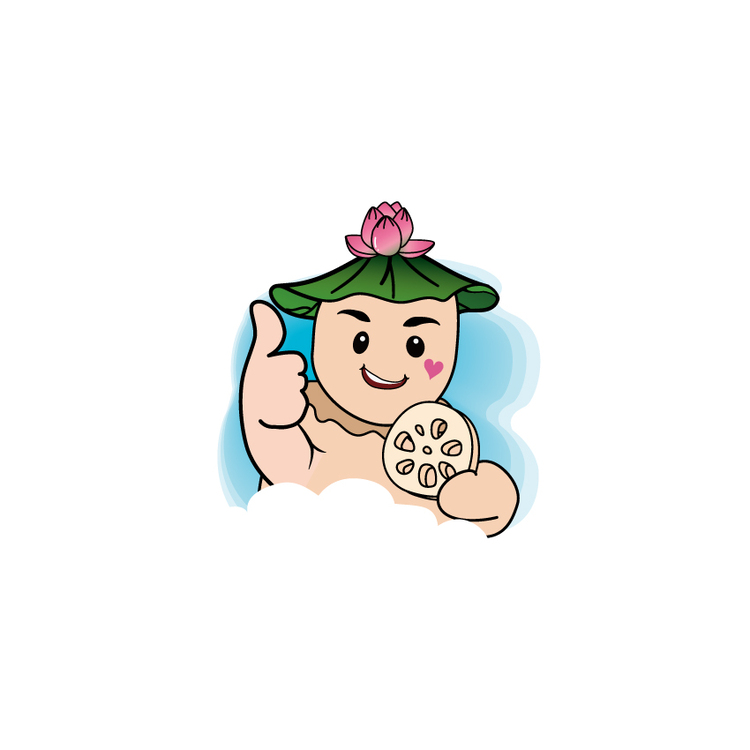 藕大仙logo设计-卡通人物元素,荷花元素荷叶元素莲藕元素-神笔设计