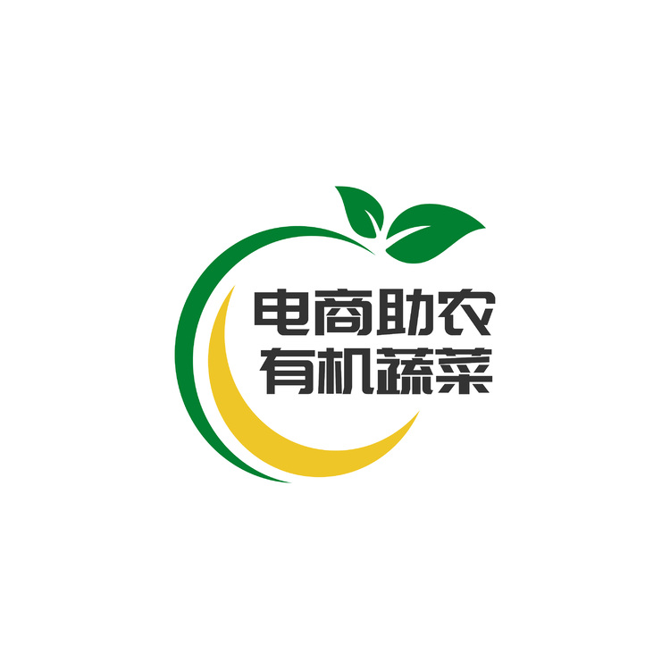 电商助农有机蔬菜logo