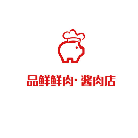 品鲜鲜肉酱肉店logo设计