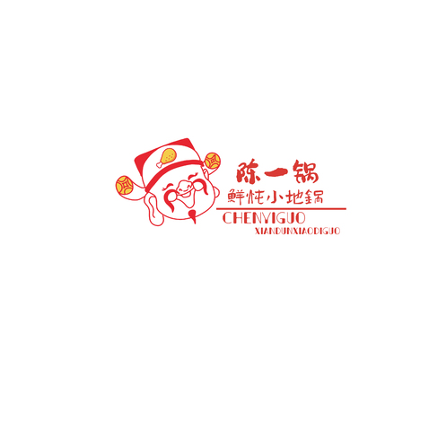 陈一锅鲜炖小地锅logo设计