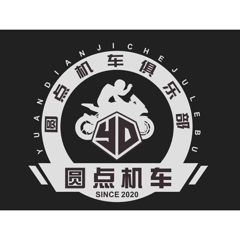 圆点机车俱乐部logo设计