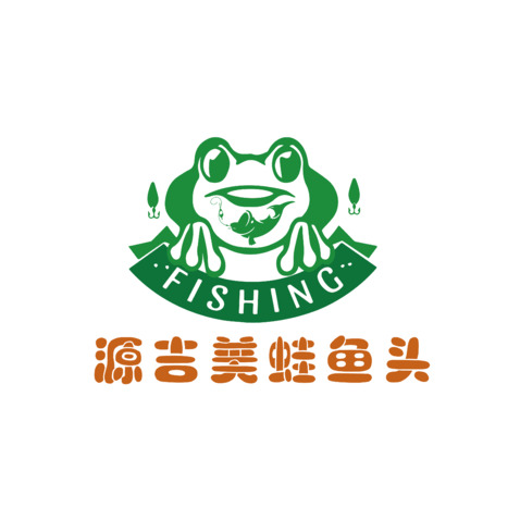 源吉美蛙鱼头logo设计