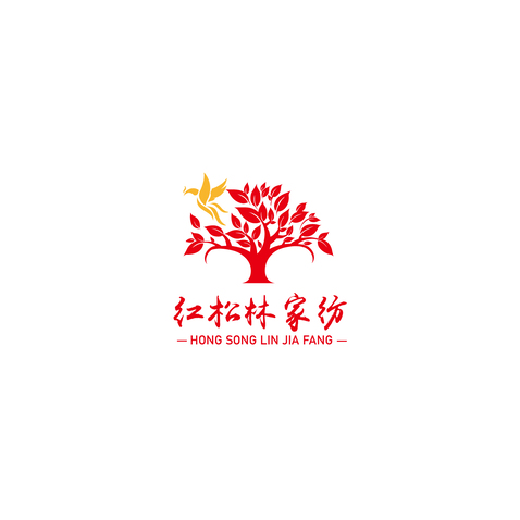 红松林家纺logo设计