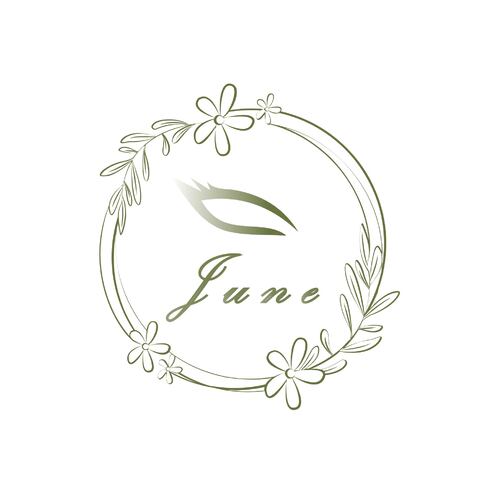 JUNE美睫logo设计