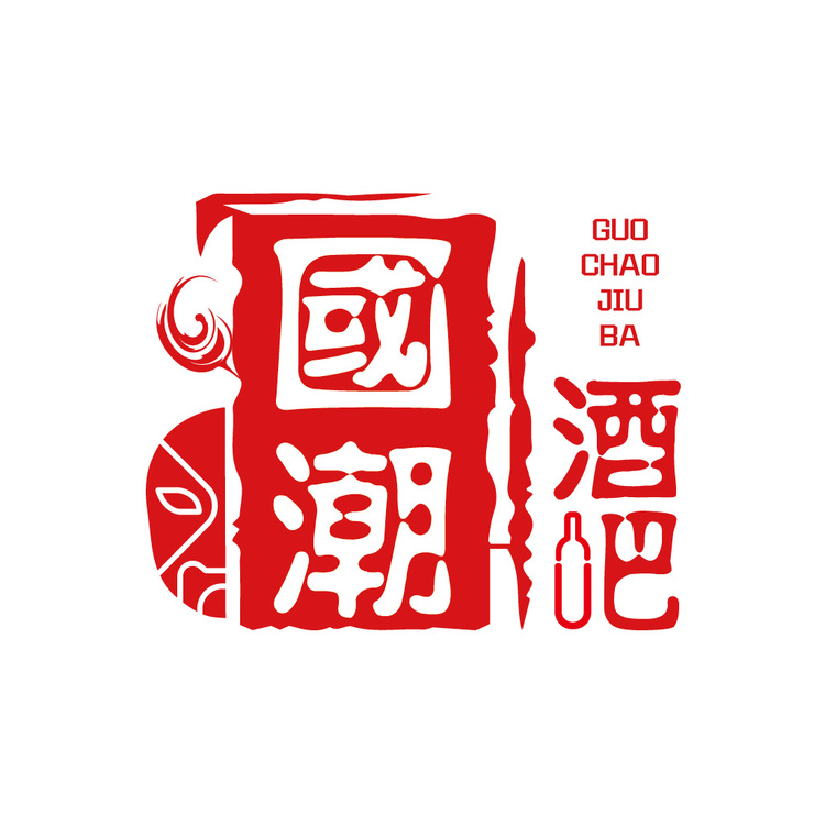 国潮酒吧logo