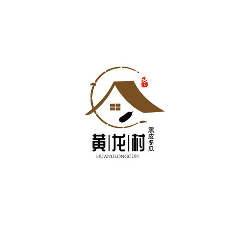 黄龙村logo设计