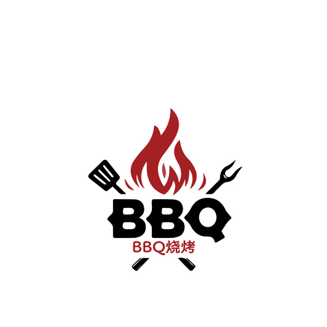 BBQ烧烤logo设计