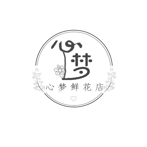 心梦鲜花店logo设计